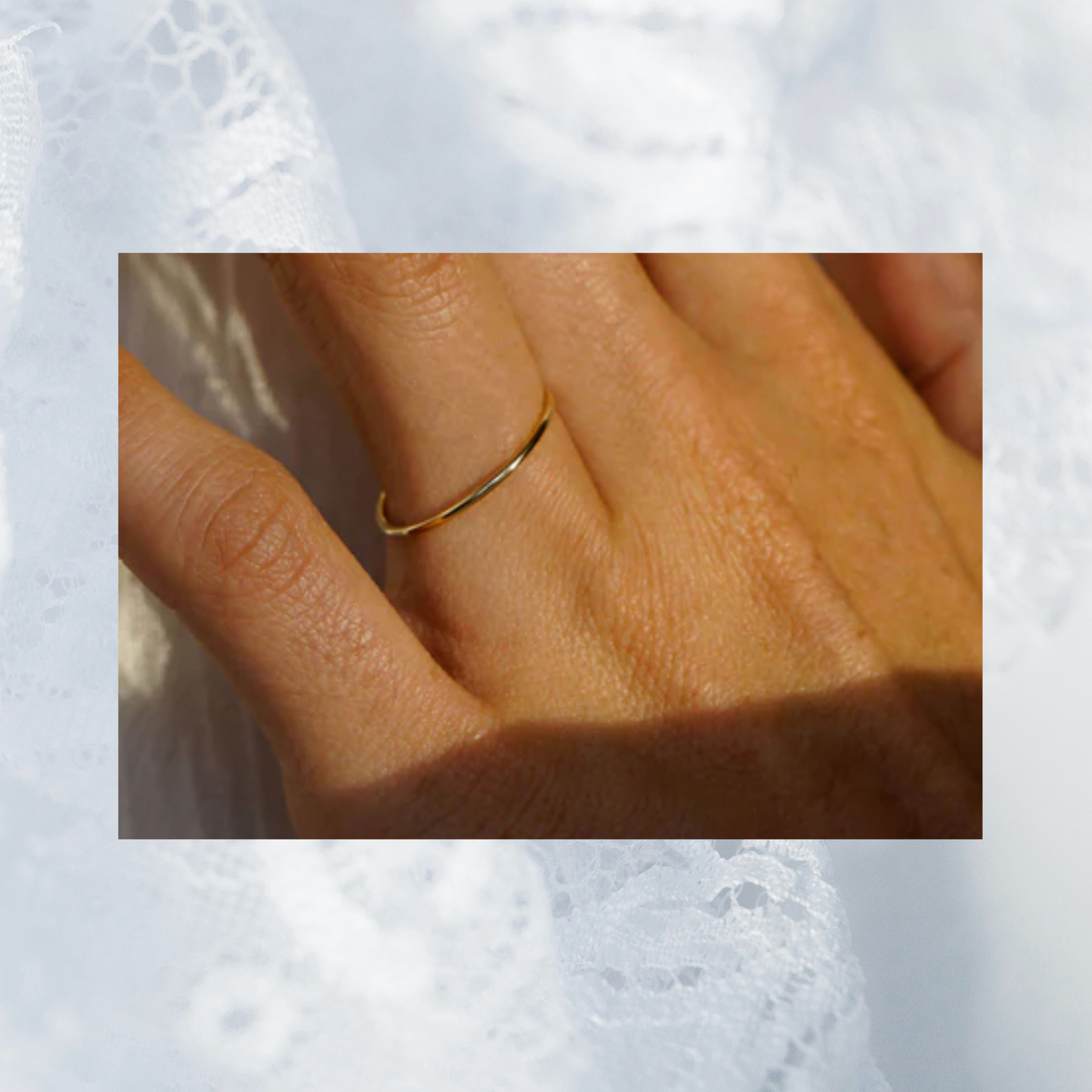 9ct Solid Gold plain Stacking Ring 1mm Handmade
