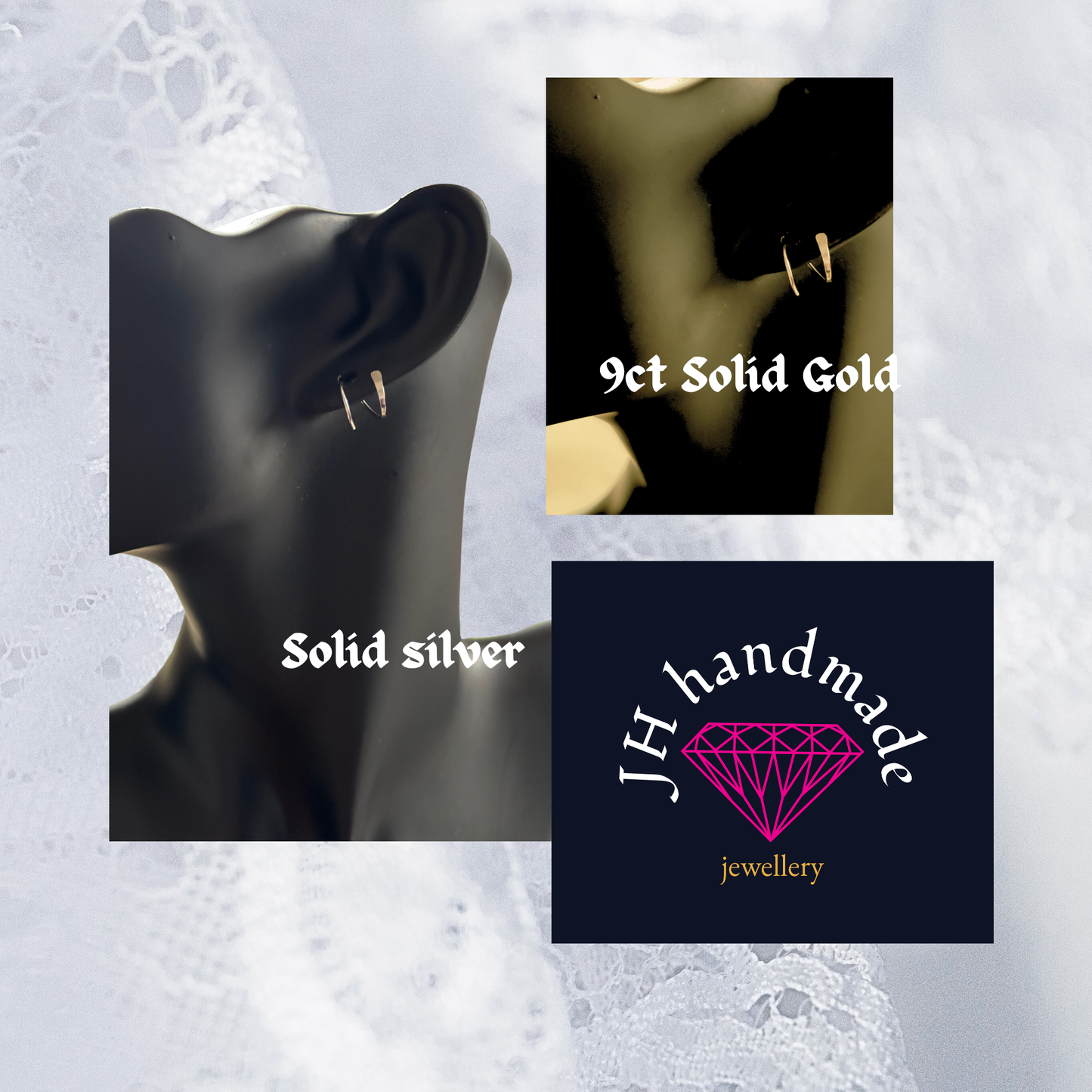 Solid Silver Spiral Hugging Earrings