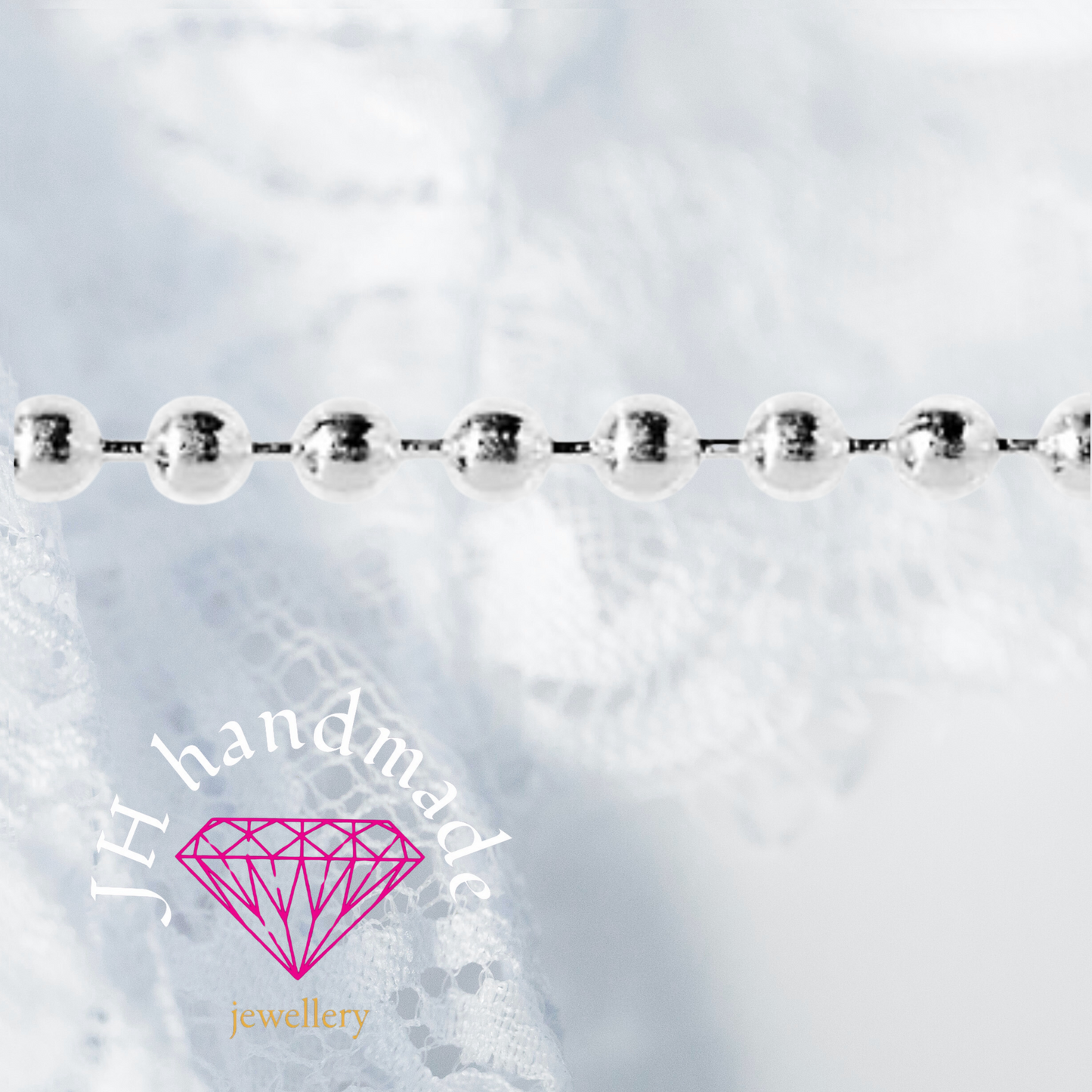 Solid Silver Ankle Bracelet with puffy Heart Charm All lengths available custom made
