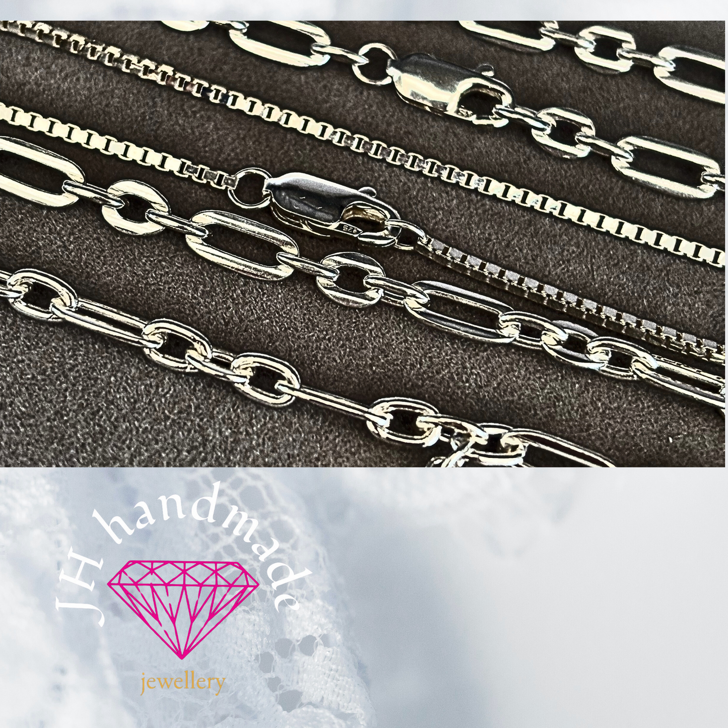 Solid silver Bracelet with Heart charm Handmade
