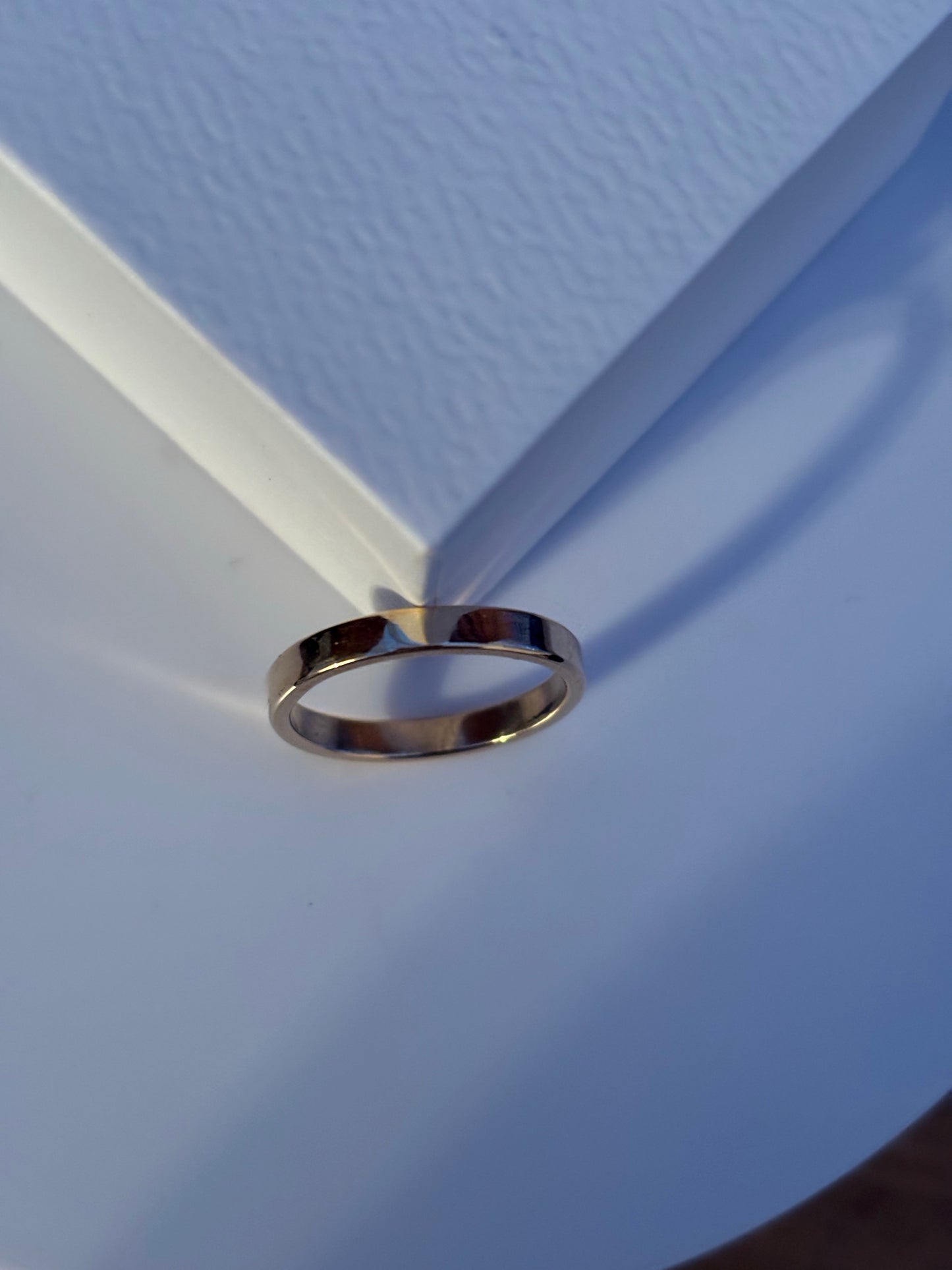 9ct Solid Gold Classic Flat Wedding Ring Handmade