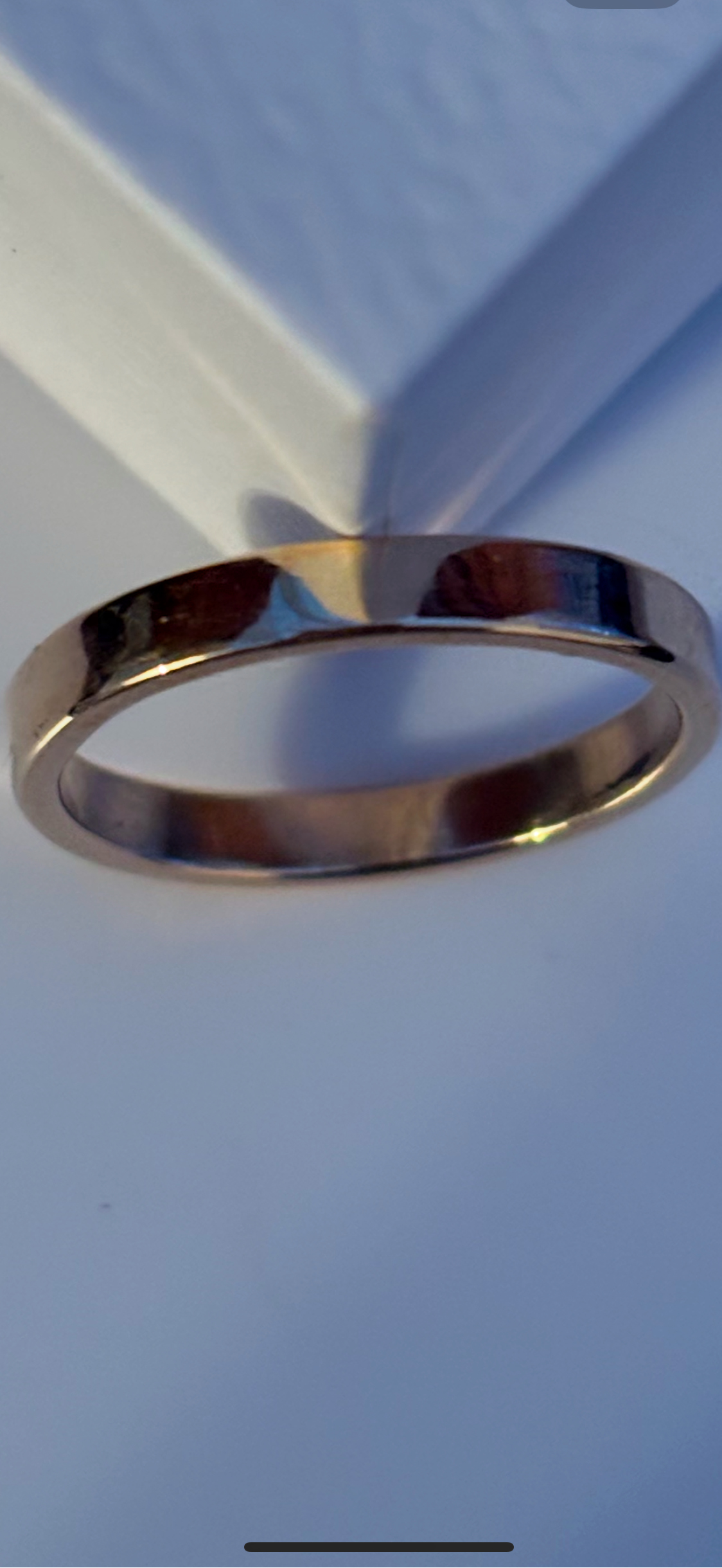 9ct Solid Gold Classic Flat Wedding Ring Handmade