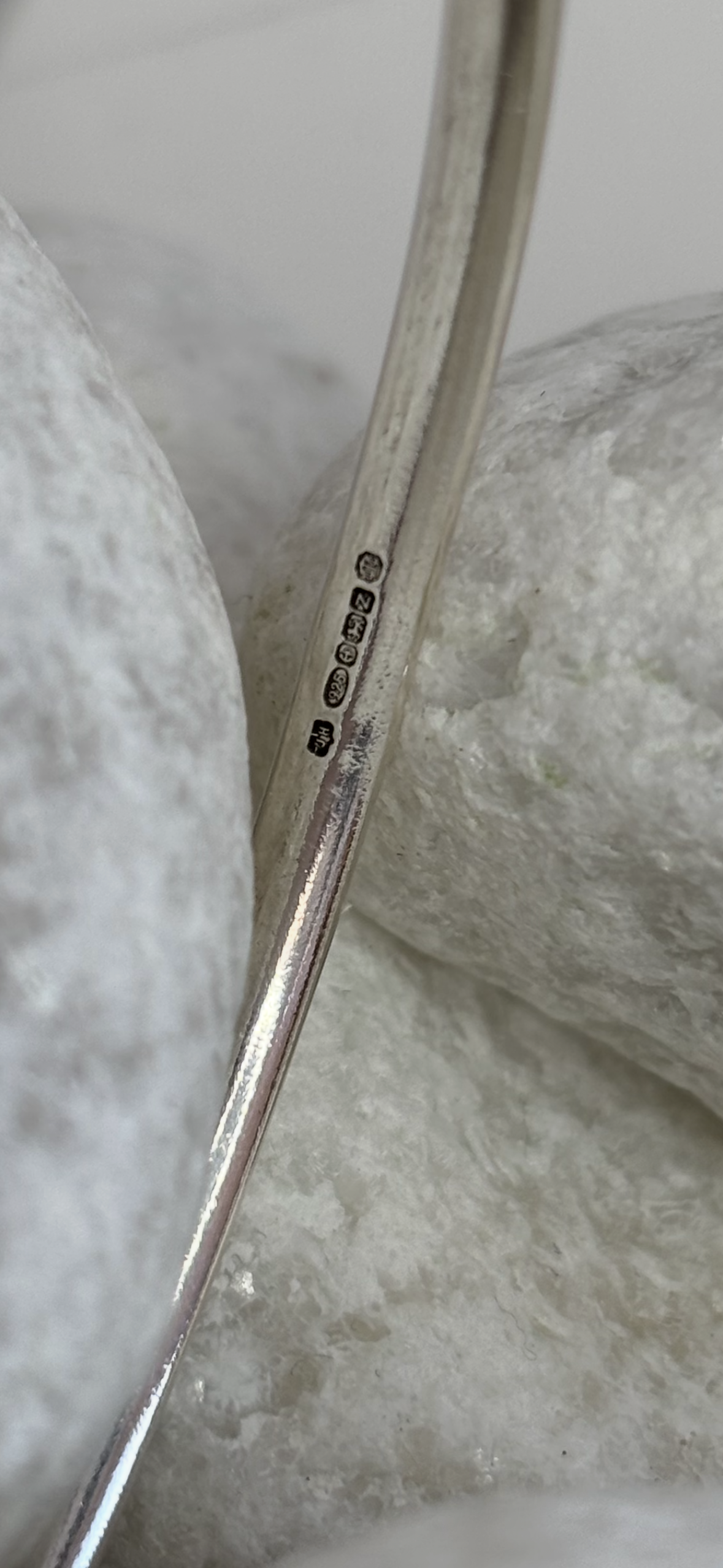 Solid Silver Bangle Round 3mm Handmade