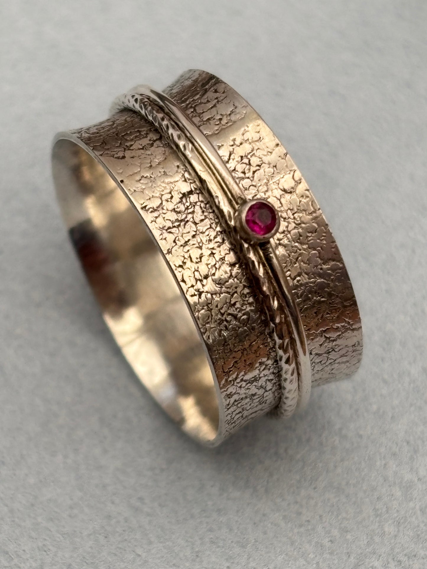 Solid Silver Spinner / Anxiety / Fidget Ring Handmade