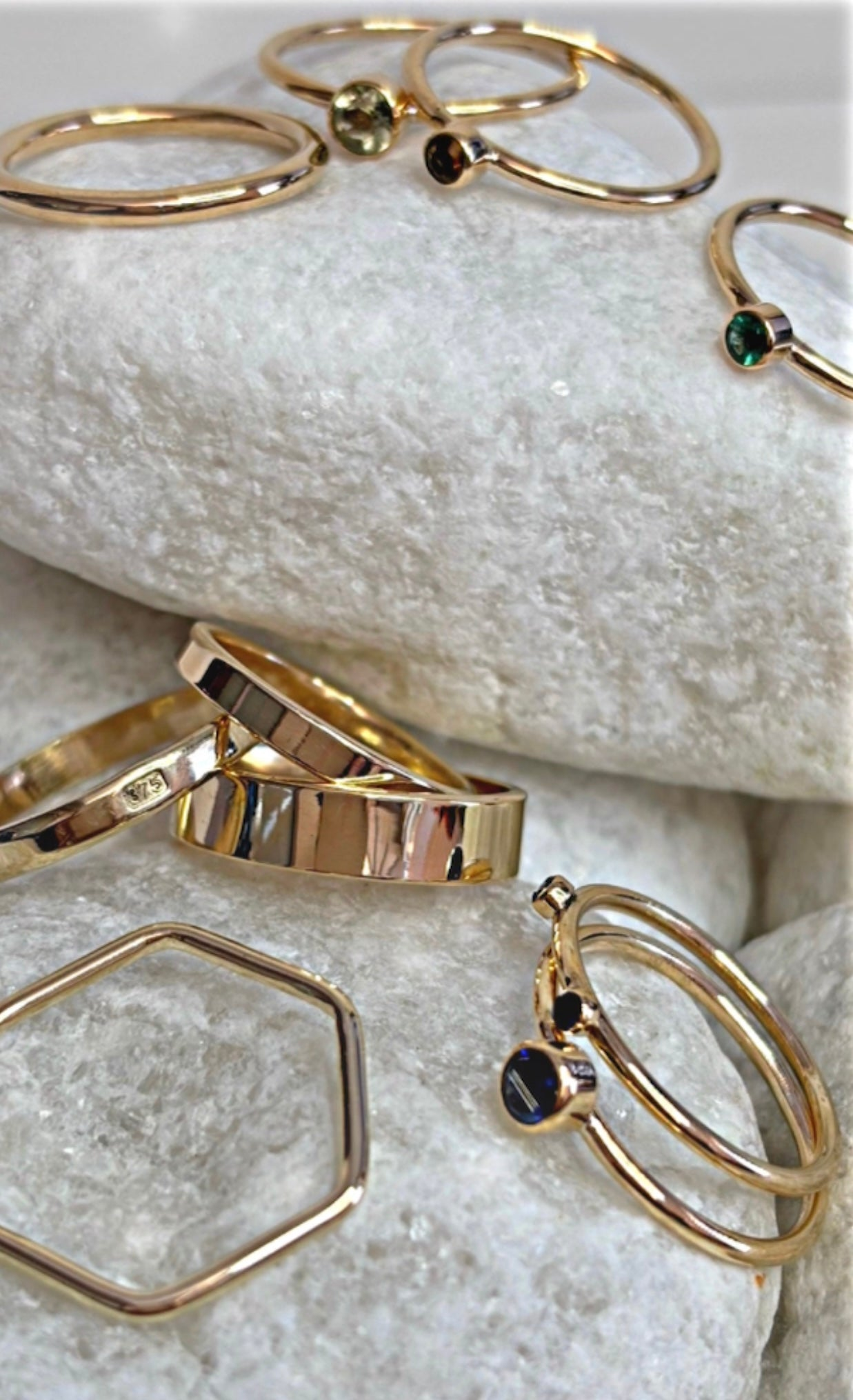 9ct Gold Stacking Rings