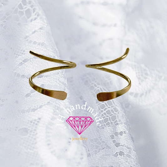 9ct Solid Gold Spiral Hugging Earrings