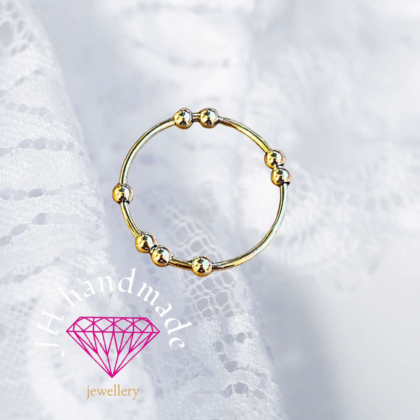 9ct Solid Gold Anxiety/Fidget/Spinner Ring Custom made