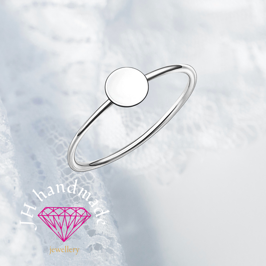 Solid Silver Disc Stacking Ring 1.5mm Custom made