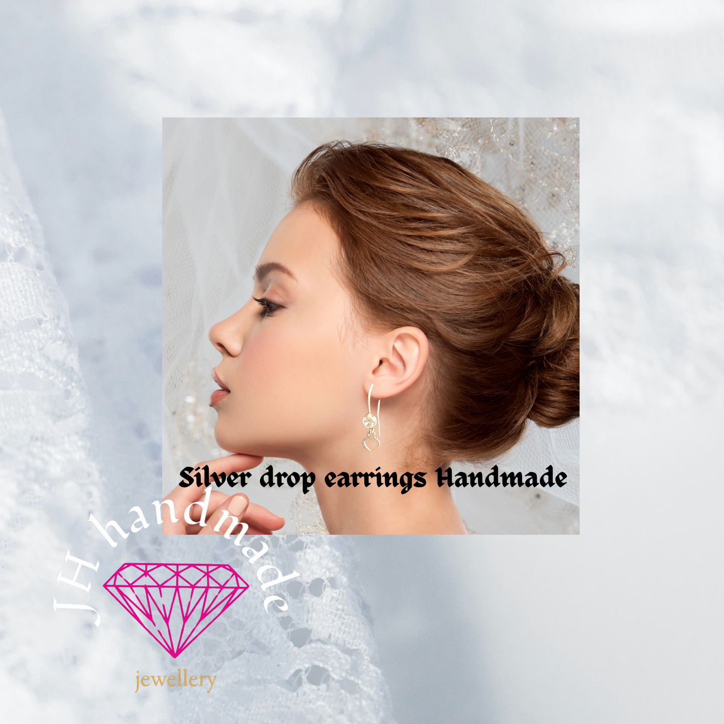 Solid Silver Drop Earrings Handmade