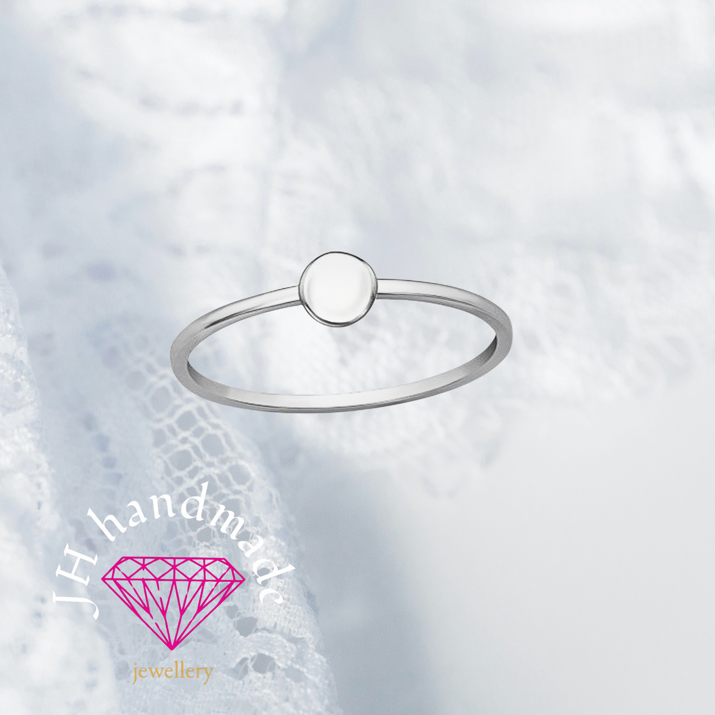 Solid Silver Disc Stacking Ring 1.5mm Custom made