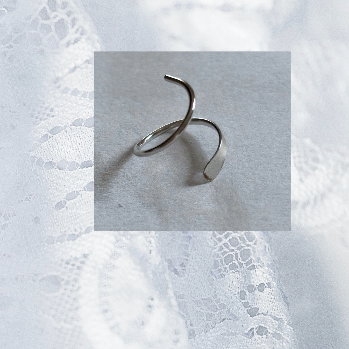 Solid Silver Spiral Hugging Earrings