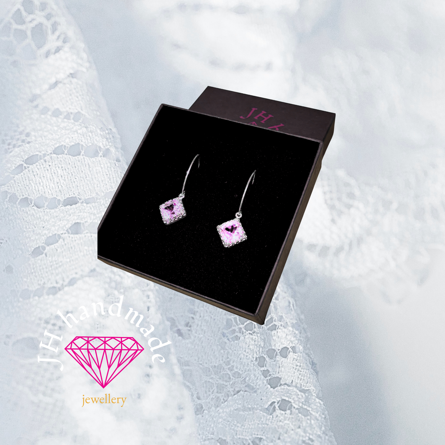 Solid Silver Drop Earrings Handmade