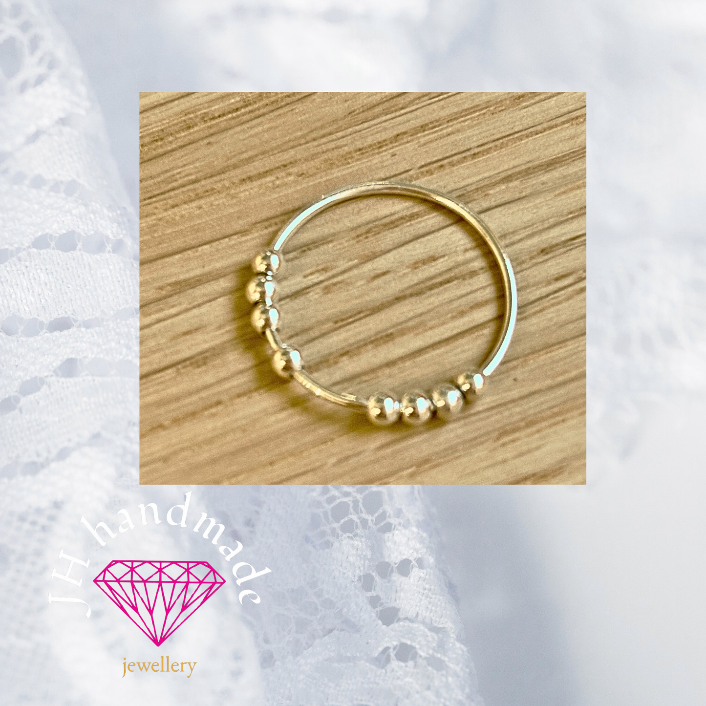 9ct Solid Gold Anxiety/Fidget/Spinner Ring Custom made