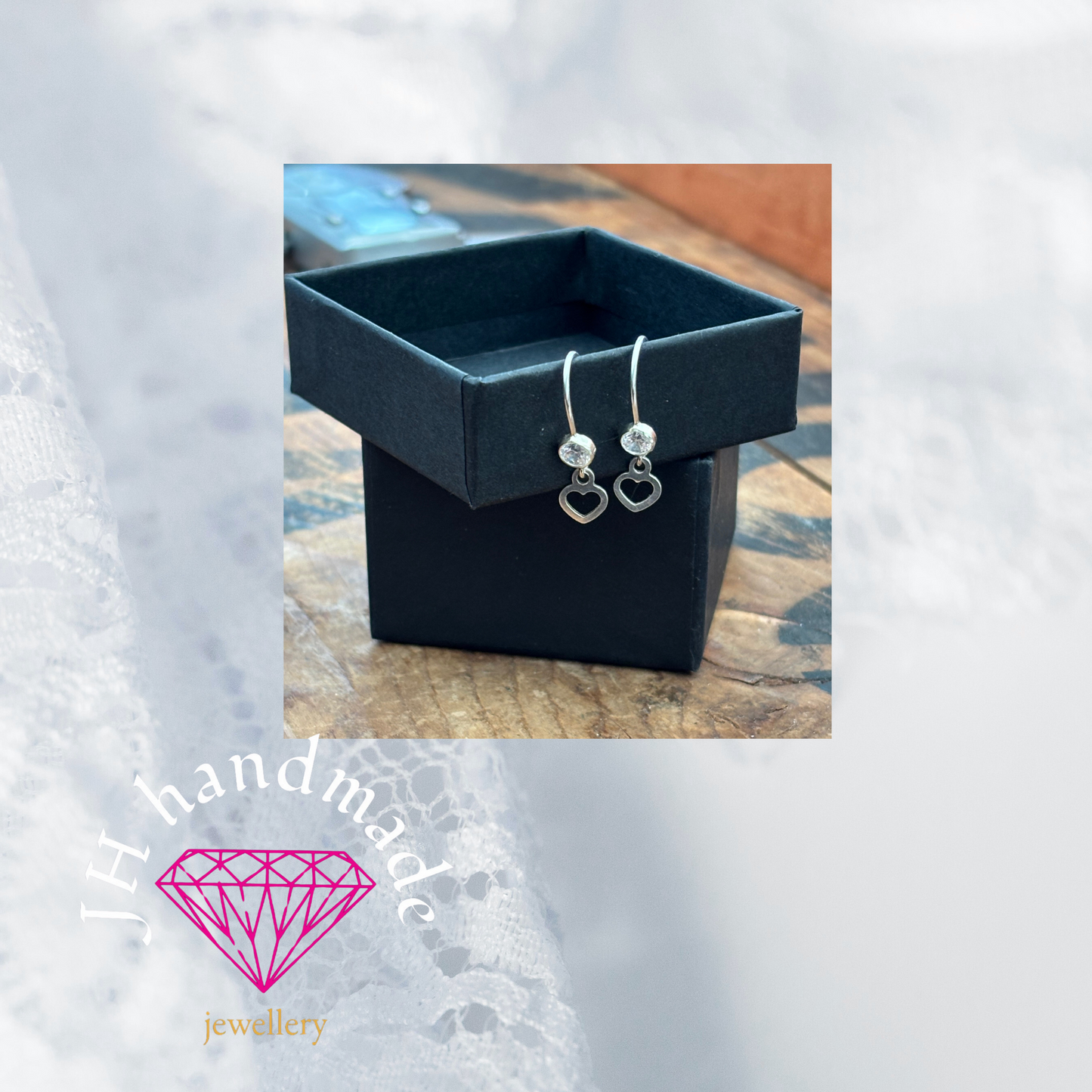 Solid Silver Drop Earrings Handmade