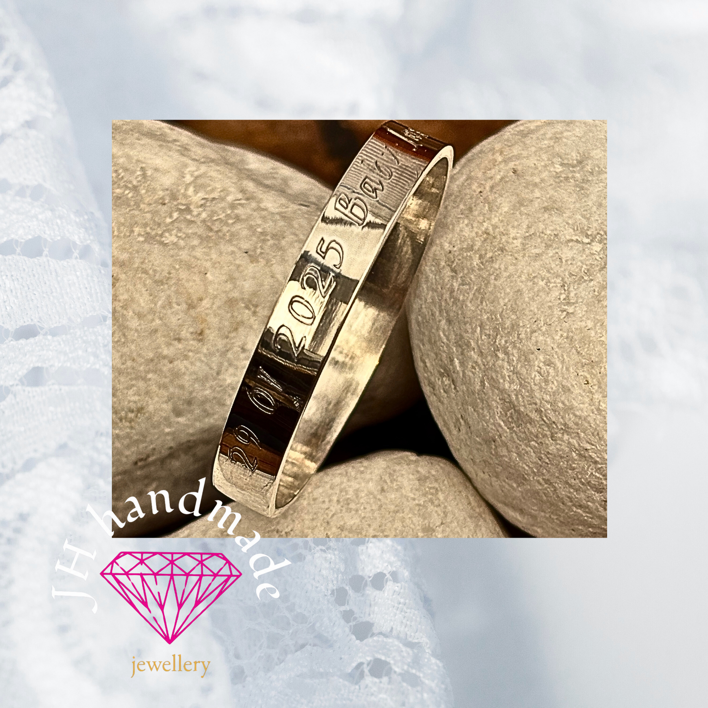 Solid Silver Custom made Baby Bangle with free Engraving