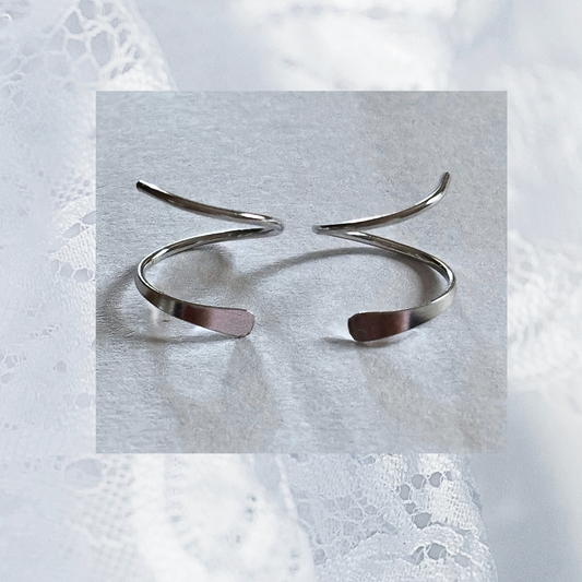 Solid Silver Spiral Hugging Earrings