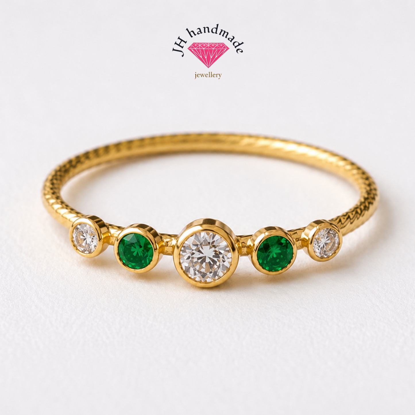 9ct solid Gold Family Birthstone Ring Custom Made