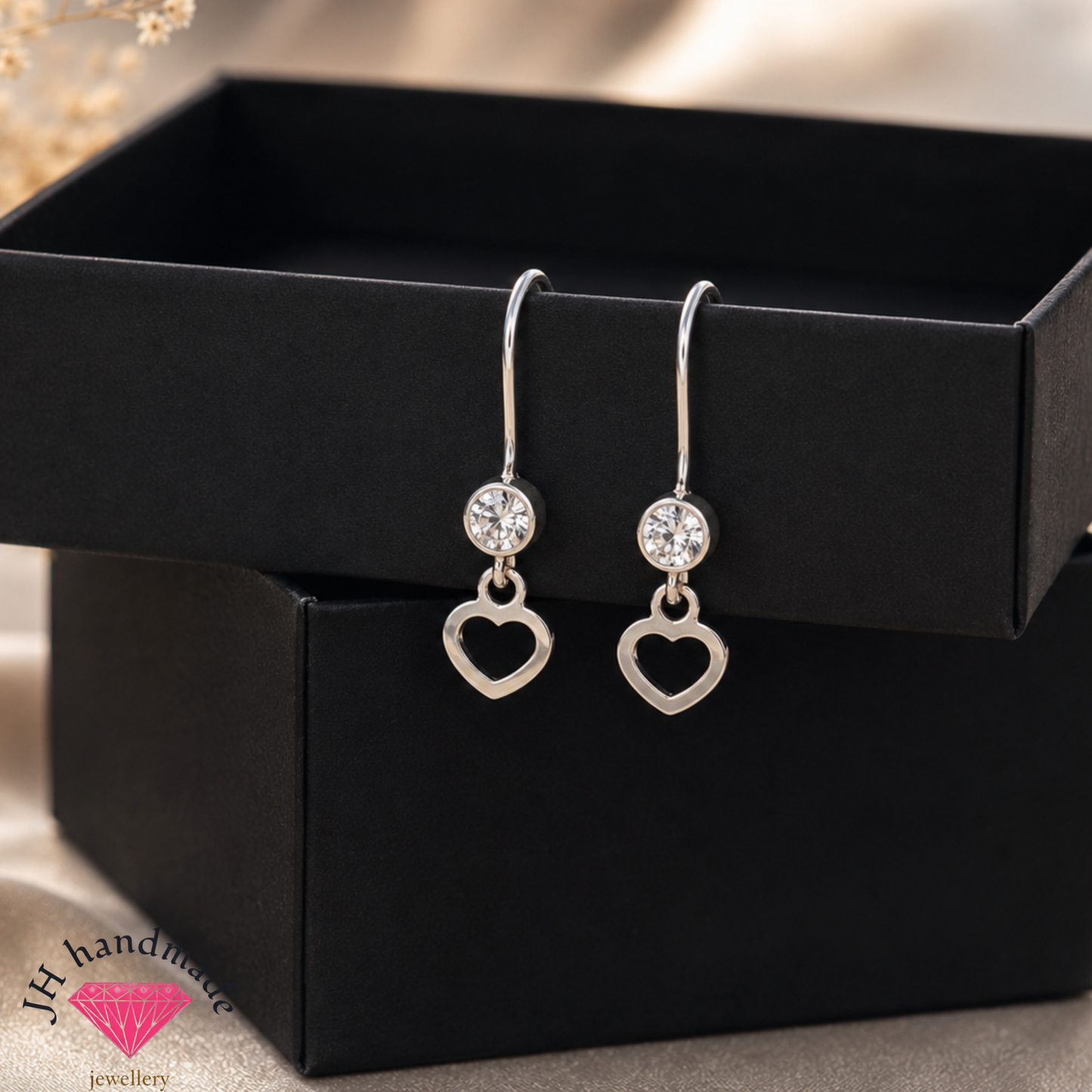 Solid Silver Drop Earrings Handmade