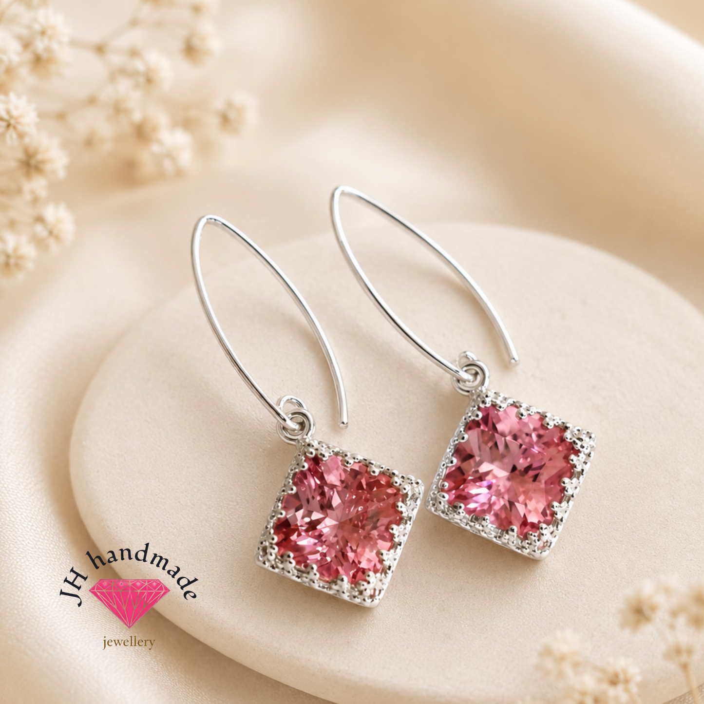 Solid Silver Drop Earrings Handmade (Copy)