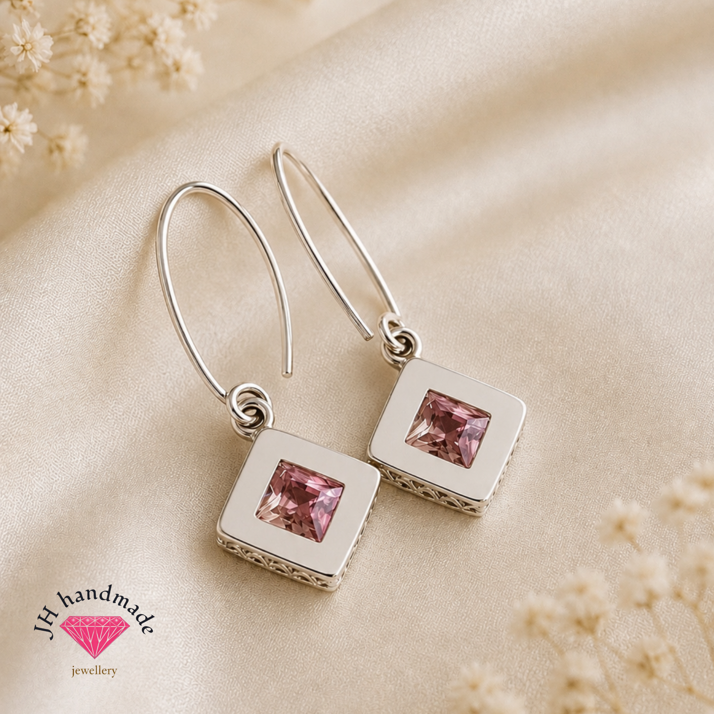 Solid Silver Drop Earrings Handmade (Copy)