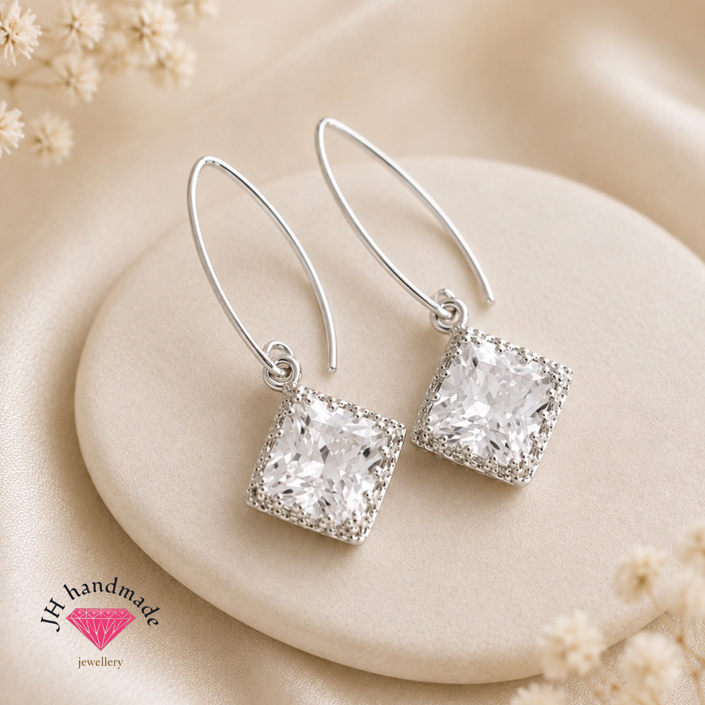 Solid Silver Drop Earrings Handmade (Copy)