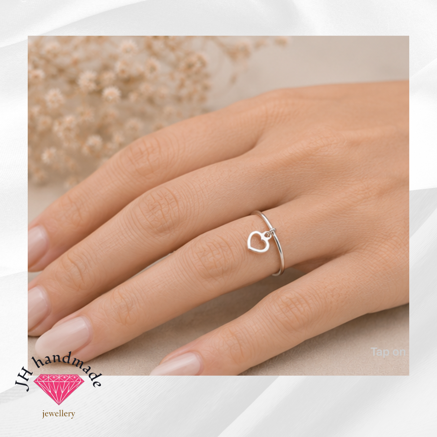 Solid Silver Charm Stacking Ring 1mm Custom Made