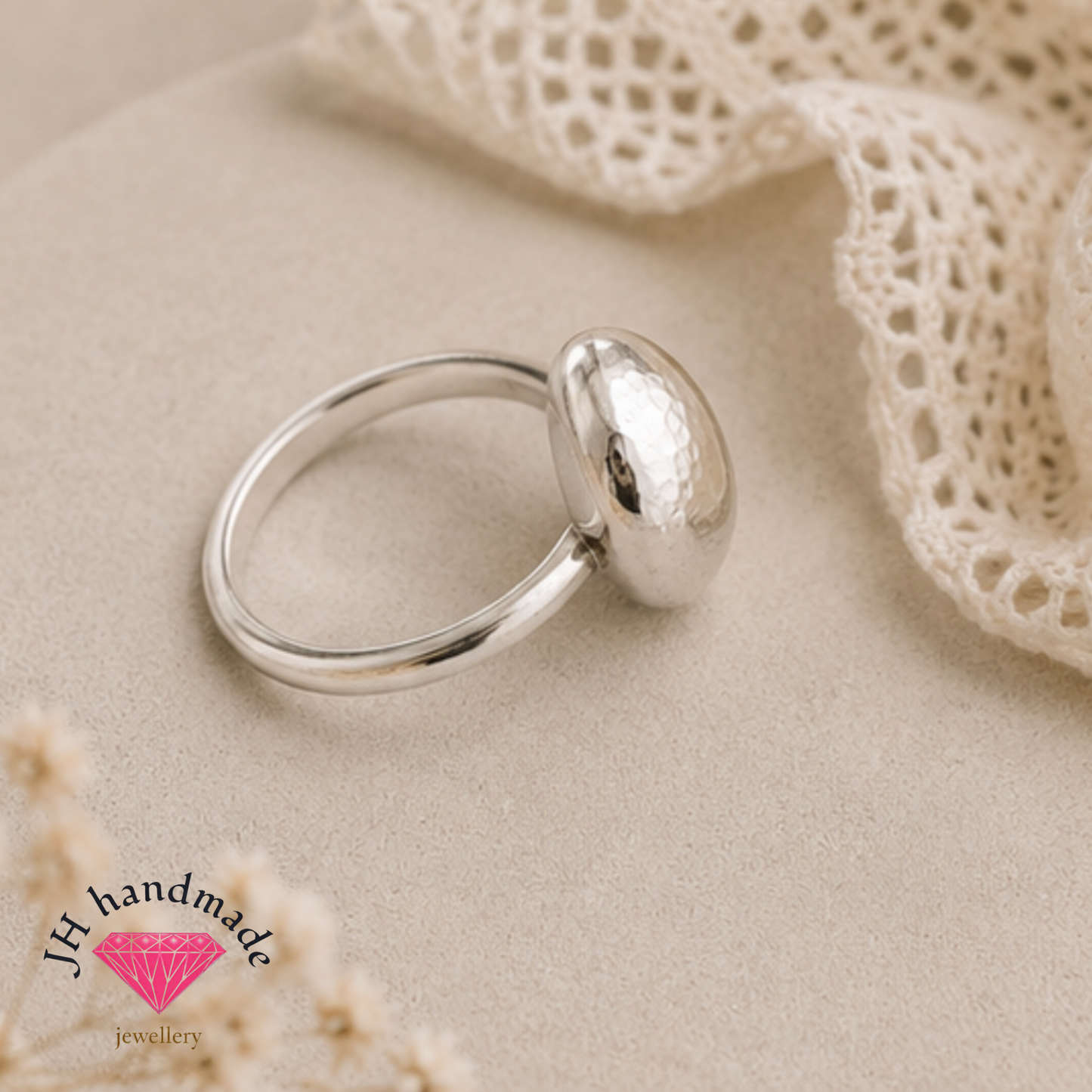Solid silver Heavy Molten/Pebble Ring 5.5grams Handmade ( all sizes available)