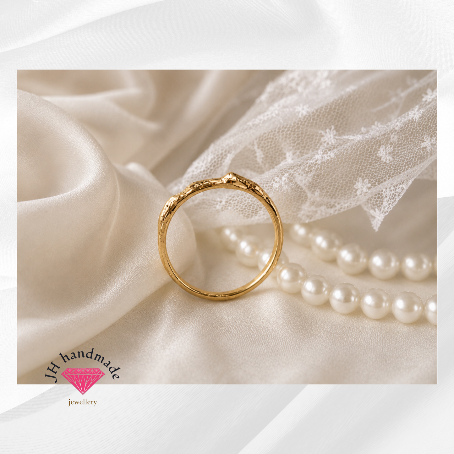 9ct Solid Gold Molten Nugget Ring
