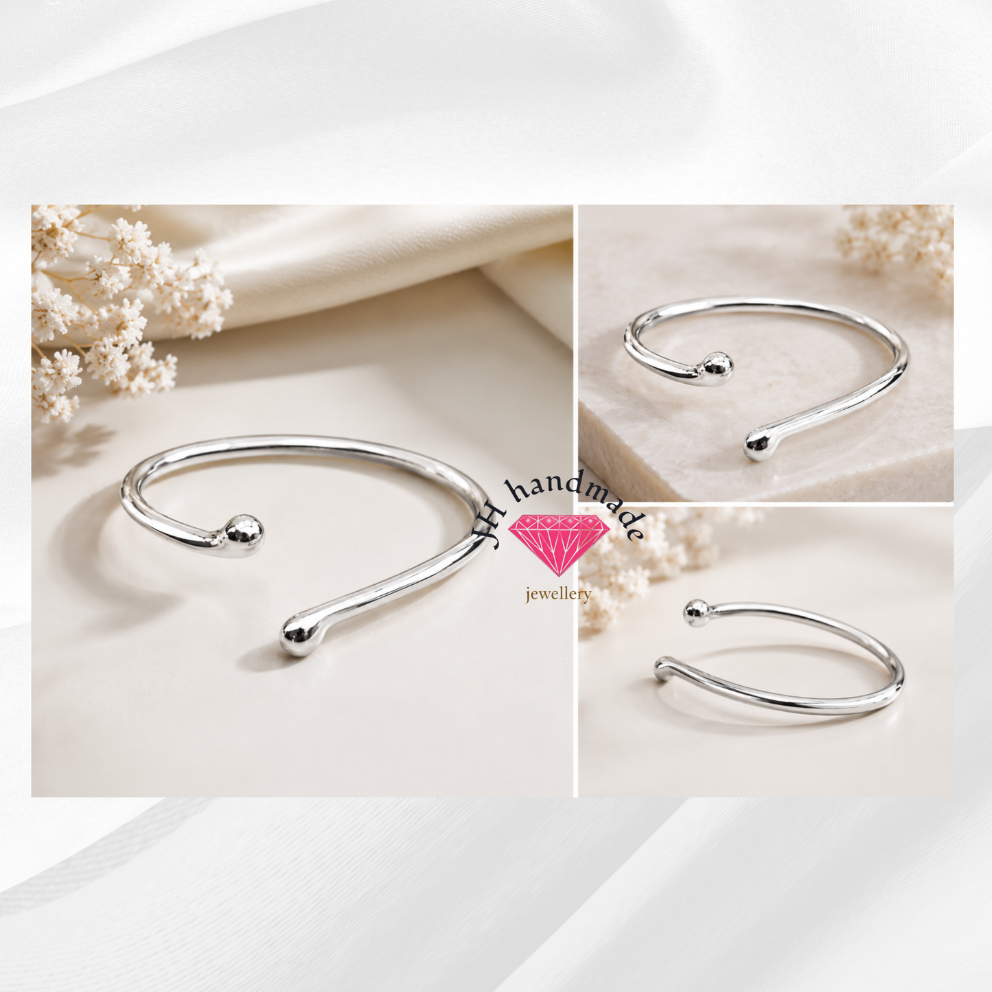 Solid Silver Raindrop Thumb Ring 1.5mm