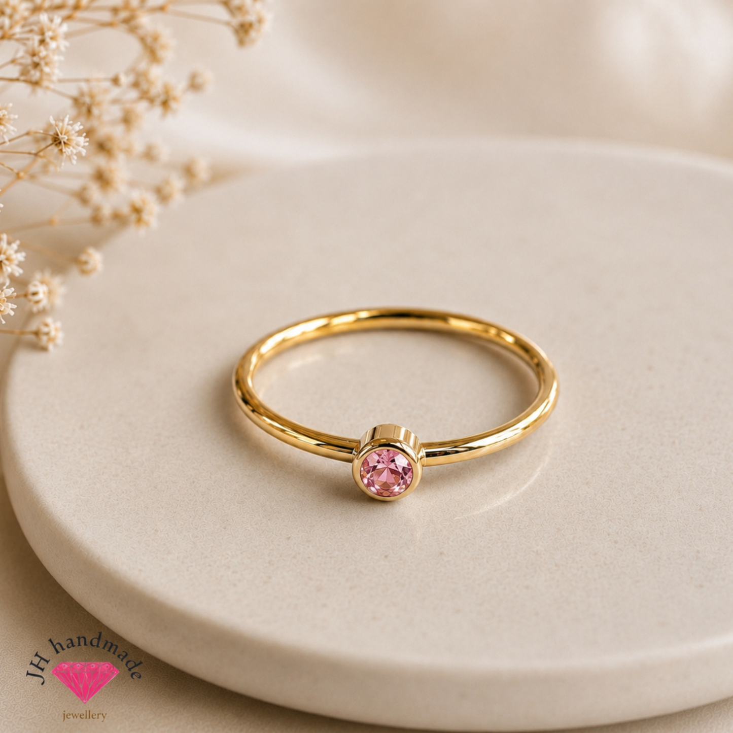 9ct Solid Gold Gemstone Stacking Ring Set Custom Made