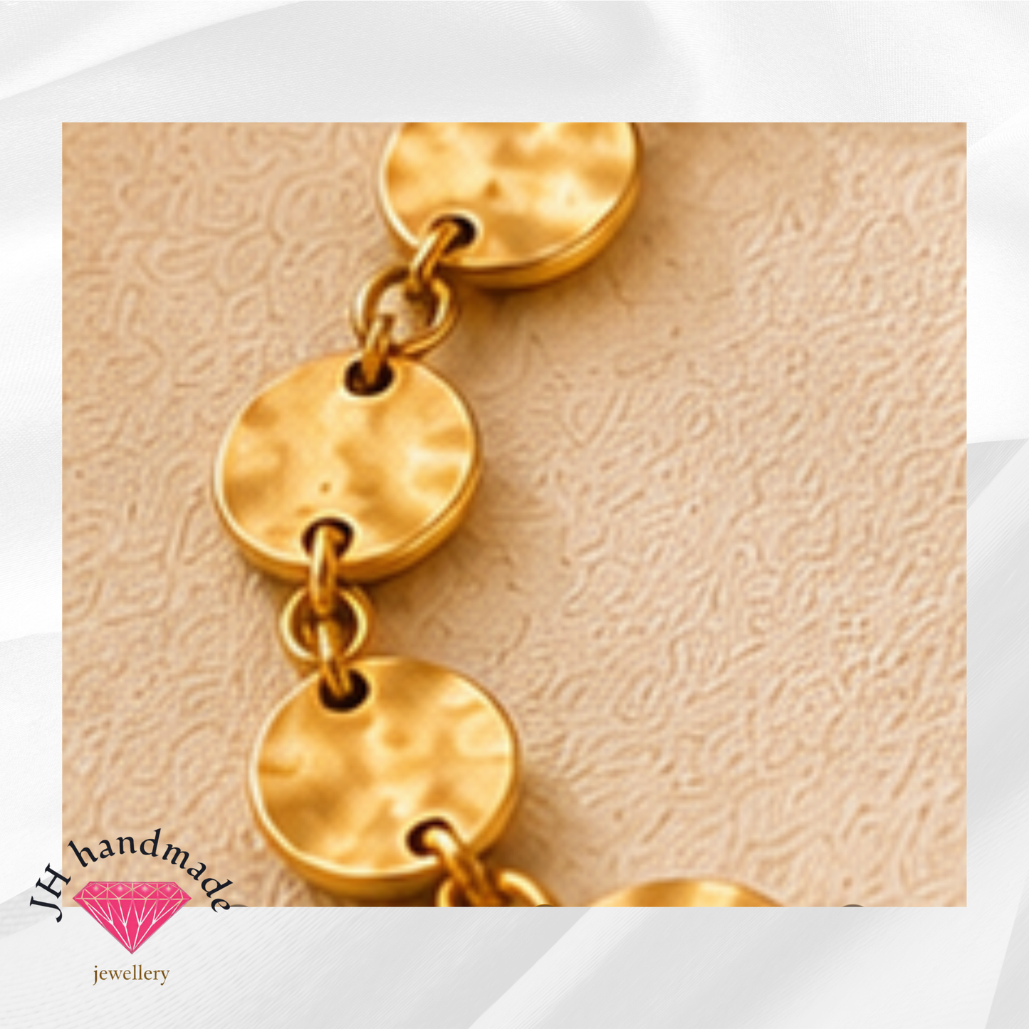 9CT Solid Gold Halo Bracelet Custom Made Fully Hallmarked