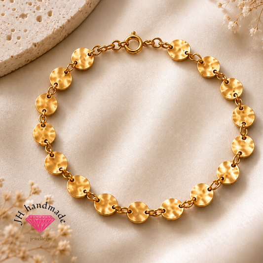 9CT Solid Gold Halo Bracelet Custom Made Fully Hallmarked