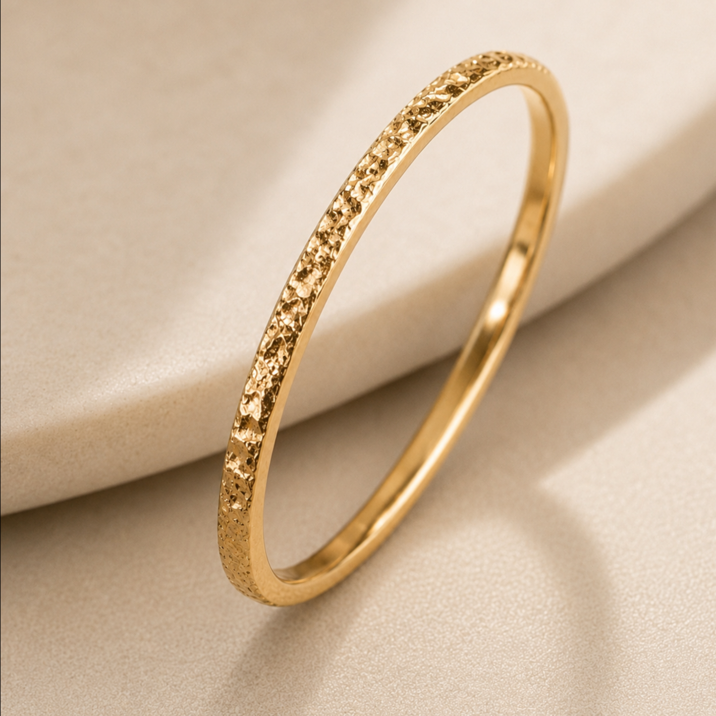 18ct Solid Gold Deep Patterned Stacking Ring 1.1mm custom made