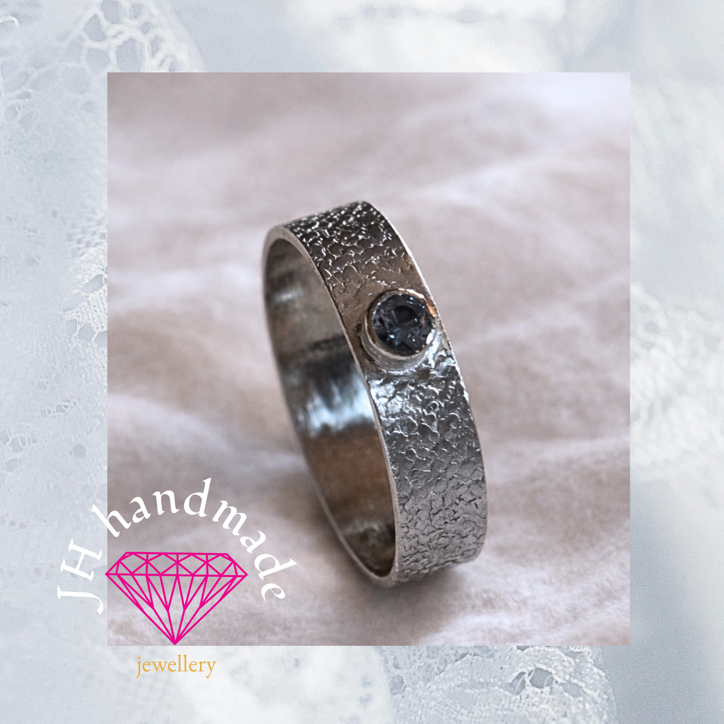 Solid Silver Aquamarine Ring Handmade