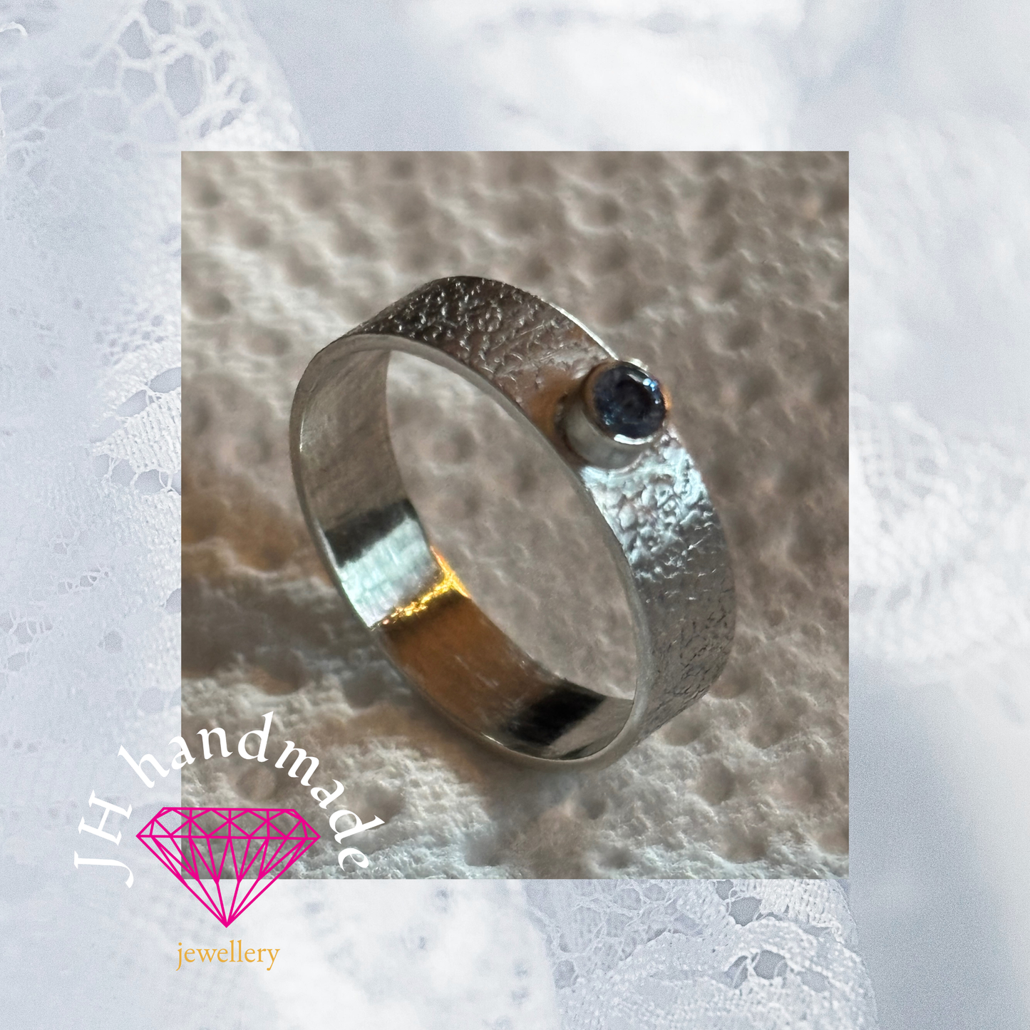 Solid Silver Aquamarine Ring Handmade