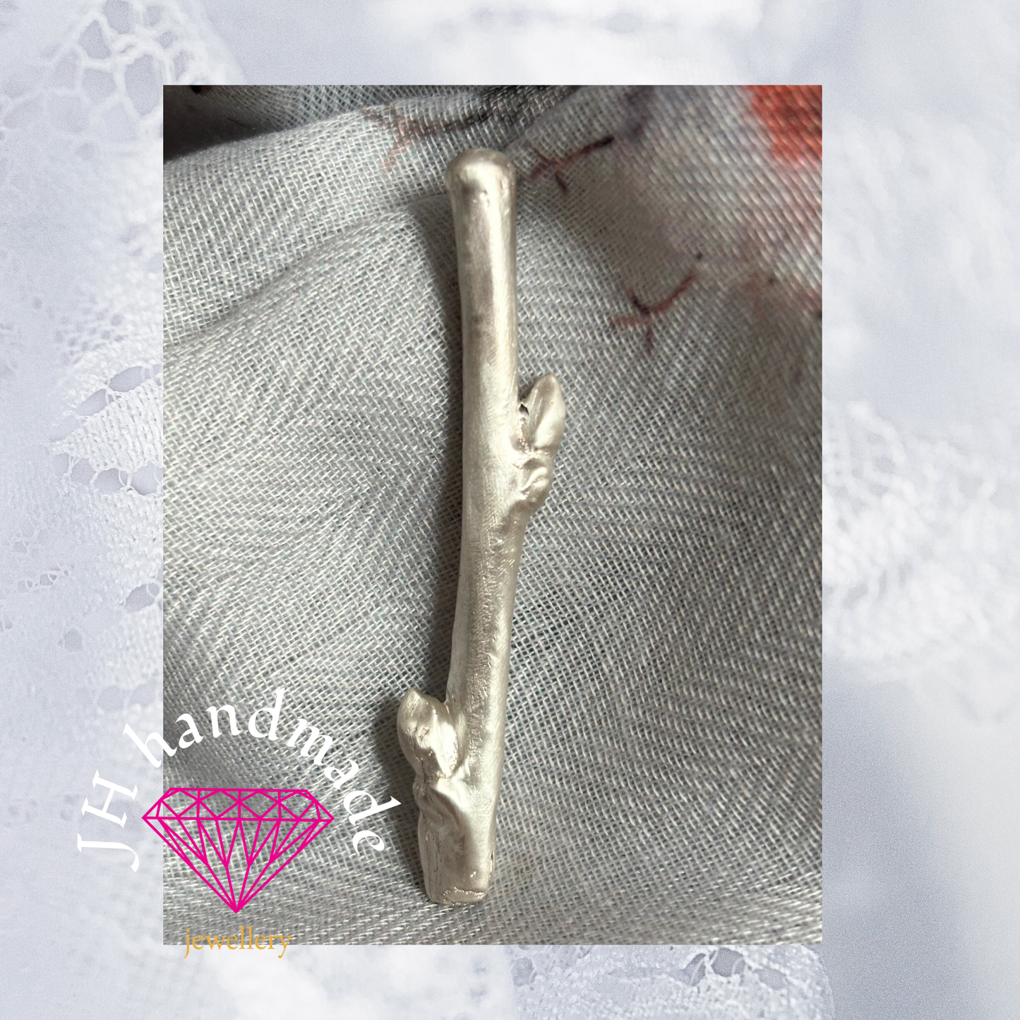 Solid Silver Tree  Branch Brooch 11.5grams Custom made