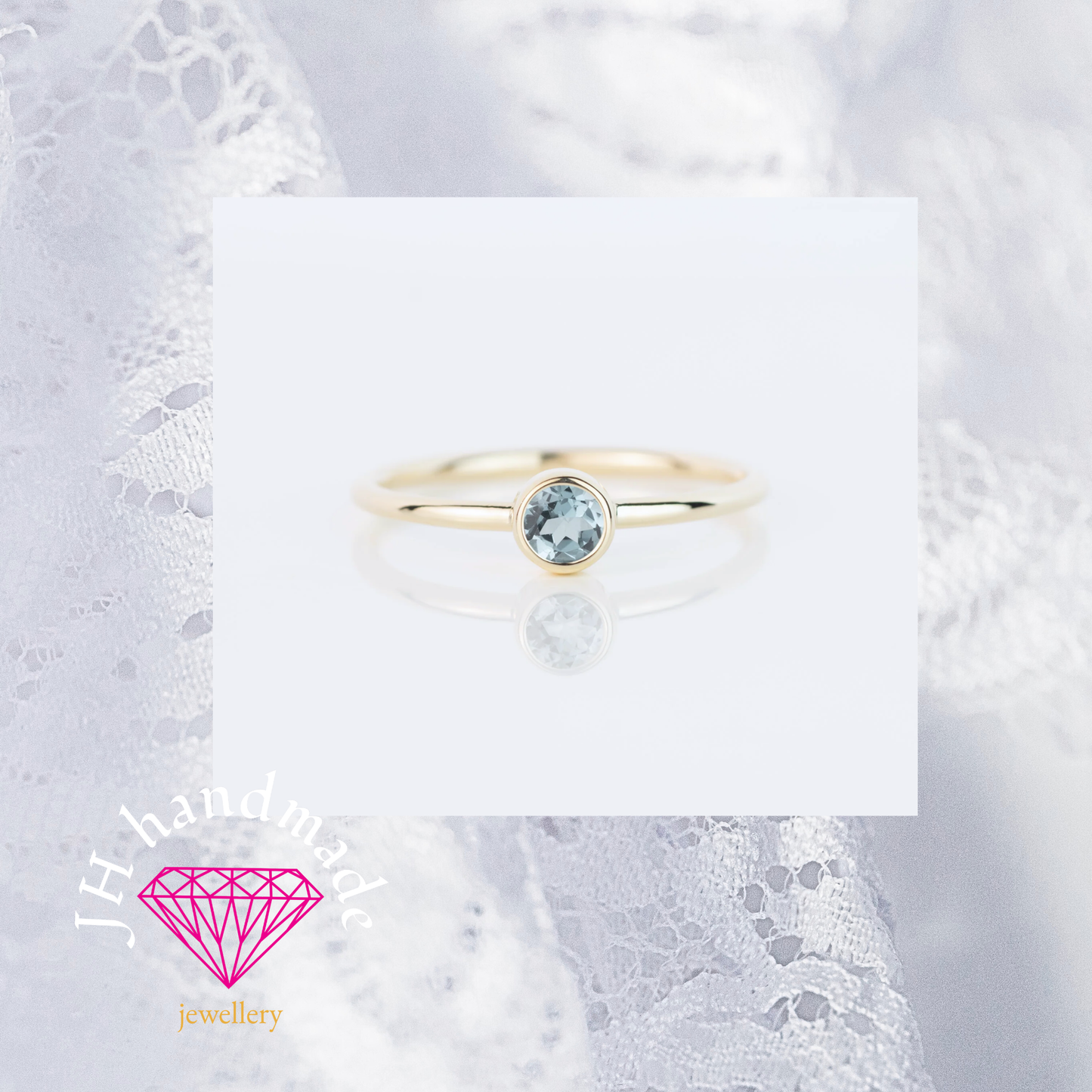 9ct Solid Gold Gemstone Stacking Ring Set Custom Made