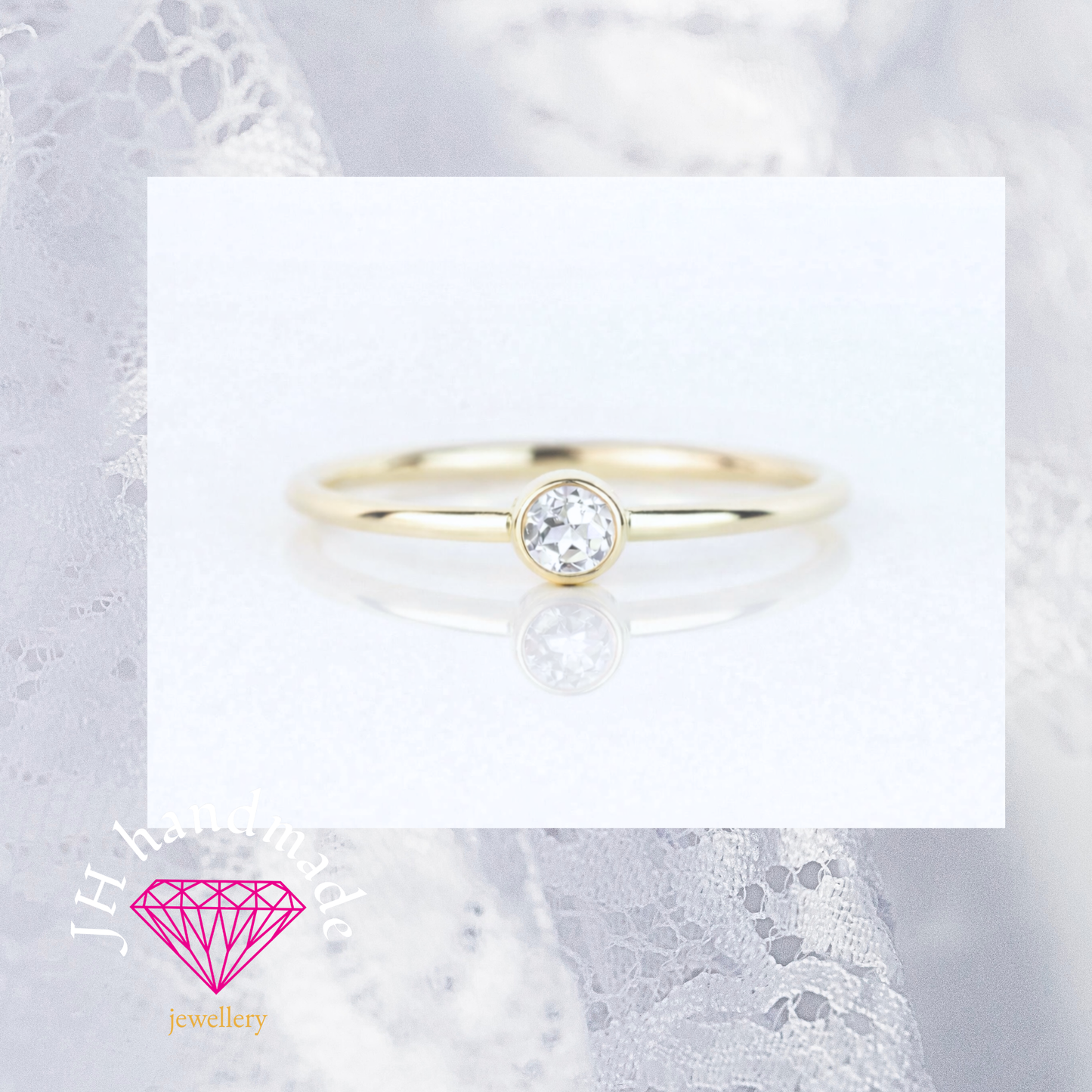 9ct Solid Gold Gemstone Stacking Ring Set Custom Made