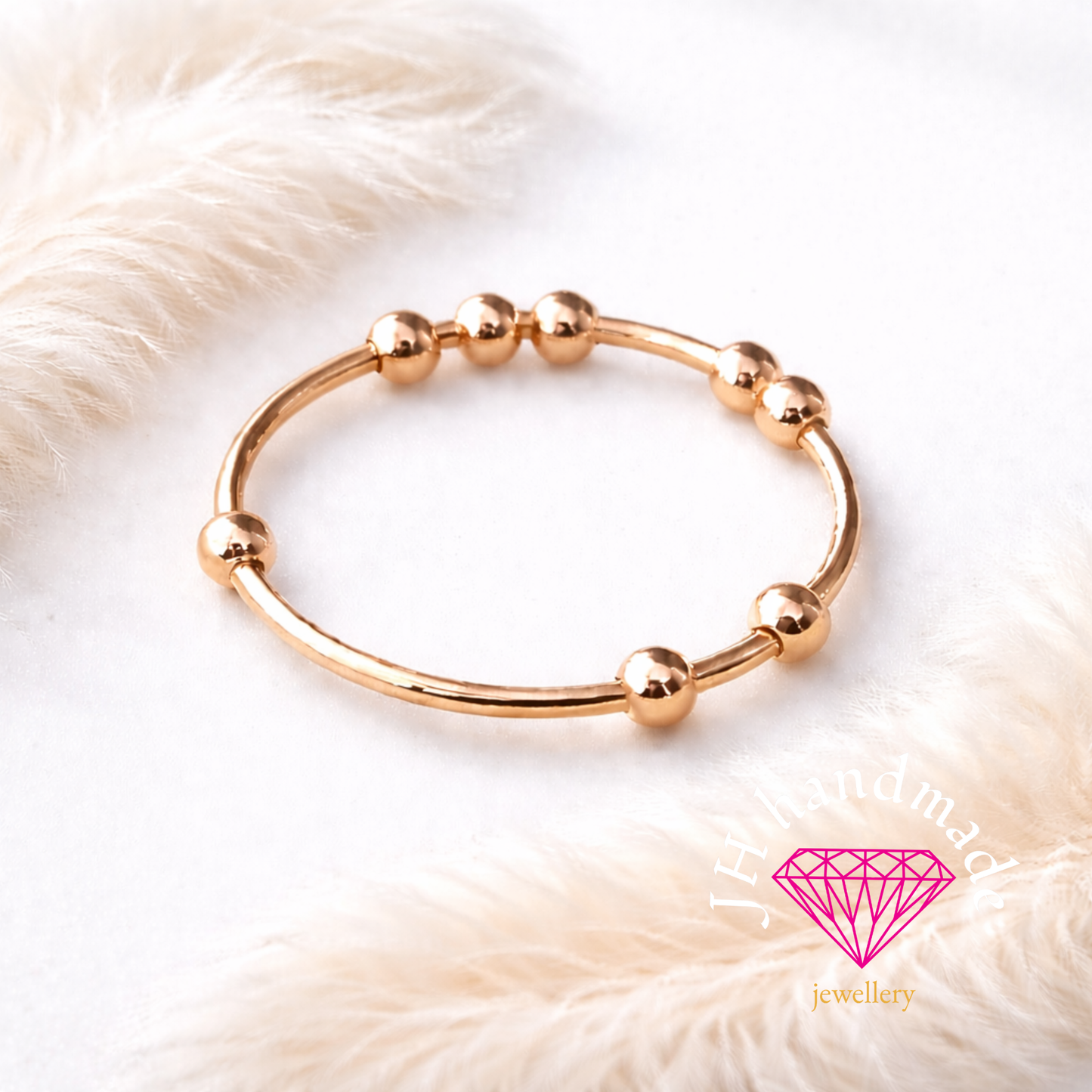 9ct Solid Gold Anxiety/Fidget/Spinner Ring Custom made