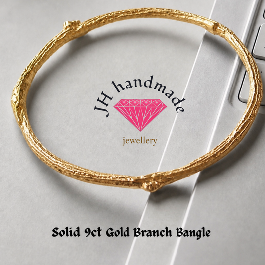 9ct Solid Gold Branch Bangle Heavy 22 grams Custom made