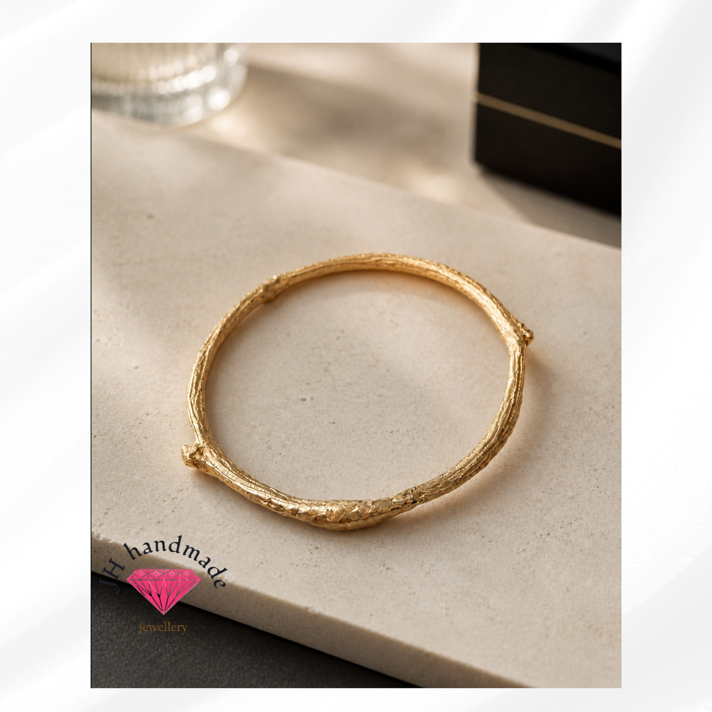 9ct Solid Gold Branch Bangle Heavy 22 grams Custom made