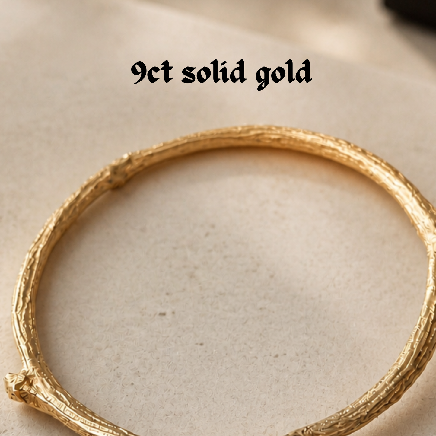 9ct Solid Gold Branch Bangle Heavy 22 grams Custom made